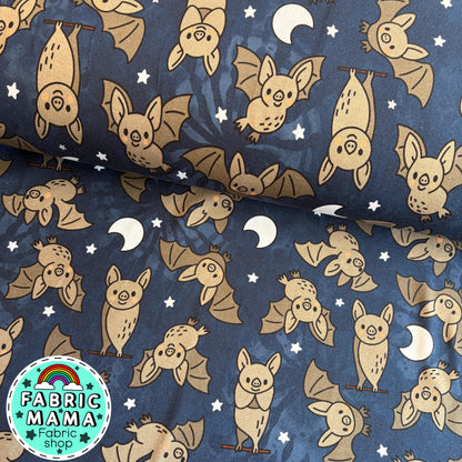 PREORDER Totally Batty tie dye- Brushed Back French Terry Fabric – Kids Stretch Fabric UK