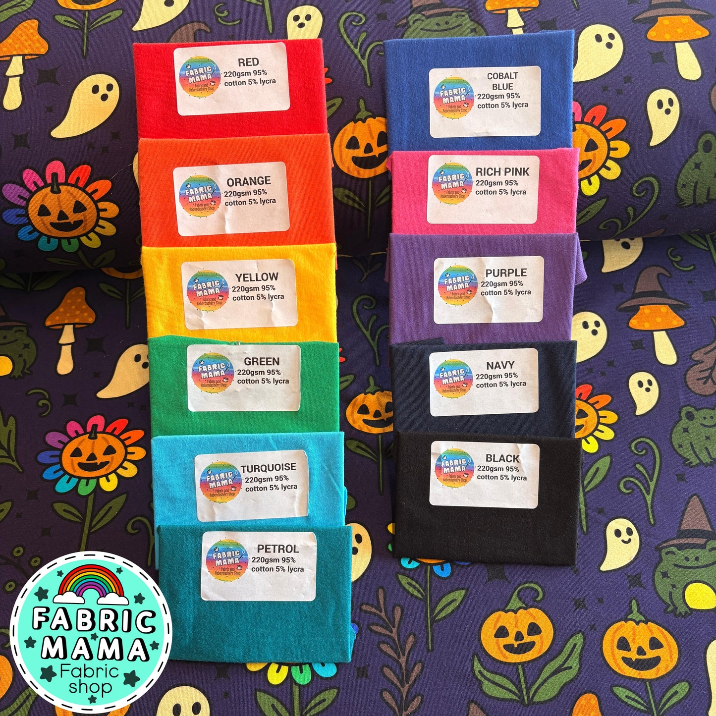 PREORDER Ghostly garden - Brushed Back French Terry Fabric – Kids Stretch Fabric UK