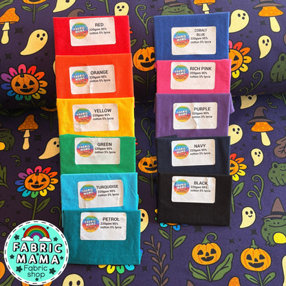 PREORDER Ghostly garden - Brushed Back French Terry Fabric – Kids Stretch Fabric UK