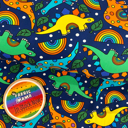 Herbivores -220gsm Premium Cotton Lycra Jersey Fabric – Kids Stretch Fabric UK
