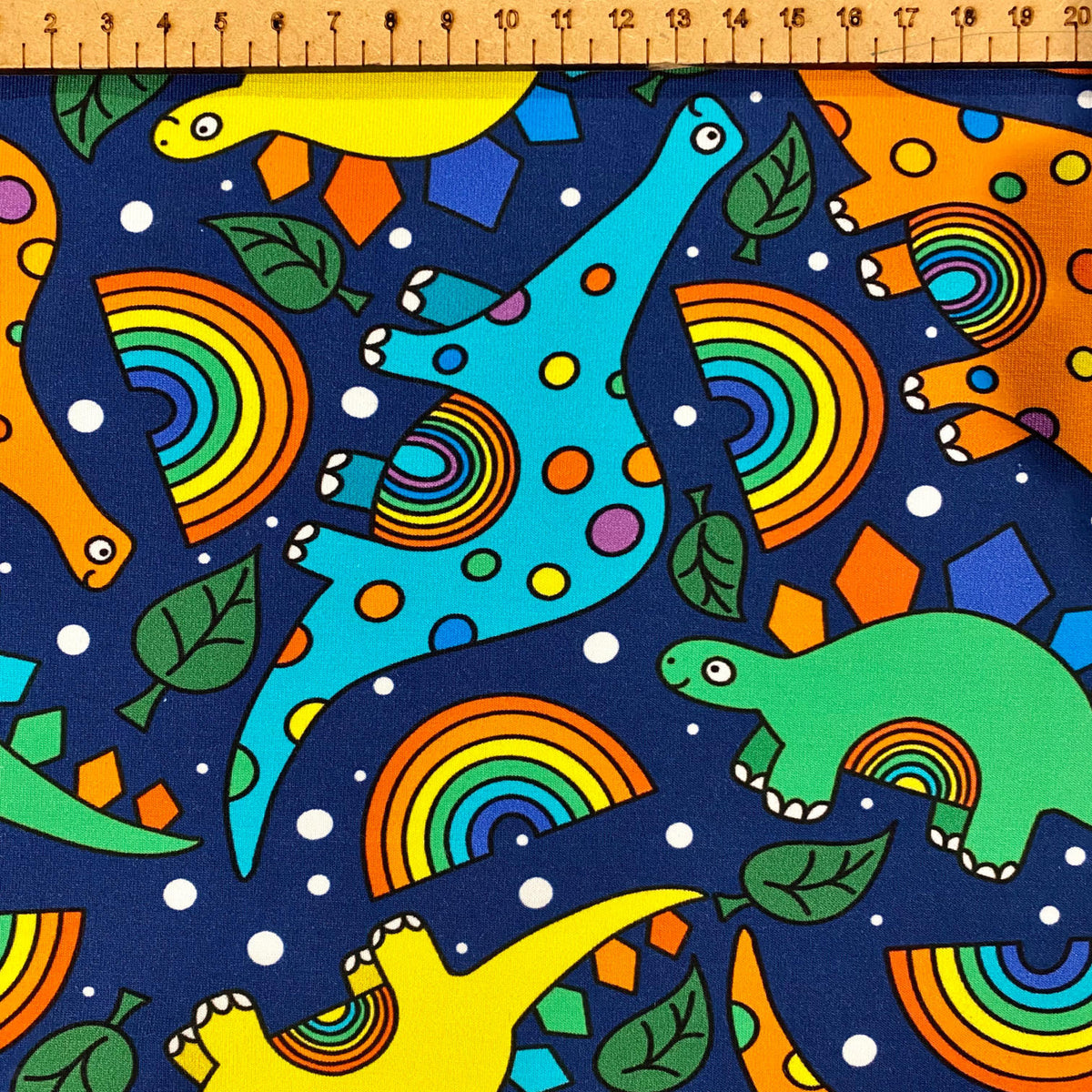 Herbivores -220gsm Premium Cotton Lycra Jersey Fabric – Kids Stretch Fabric UK