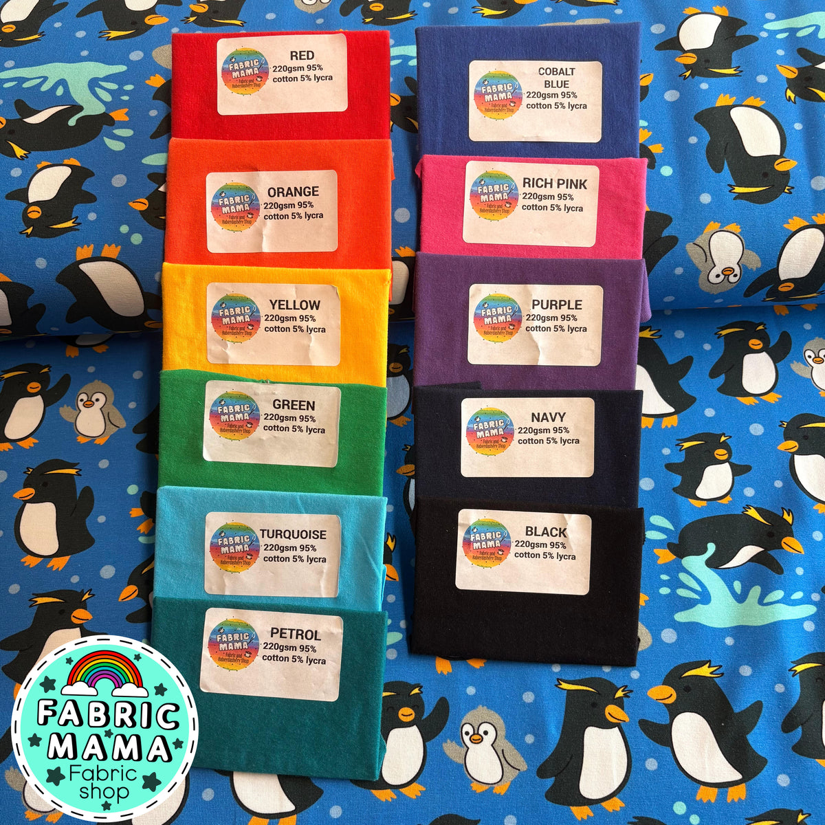 PREORDER Rock Hoppers - Premium Cotton Lycra Jersey Fabric – Kids Stretch Fabric UK