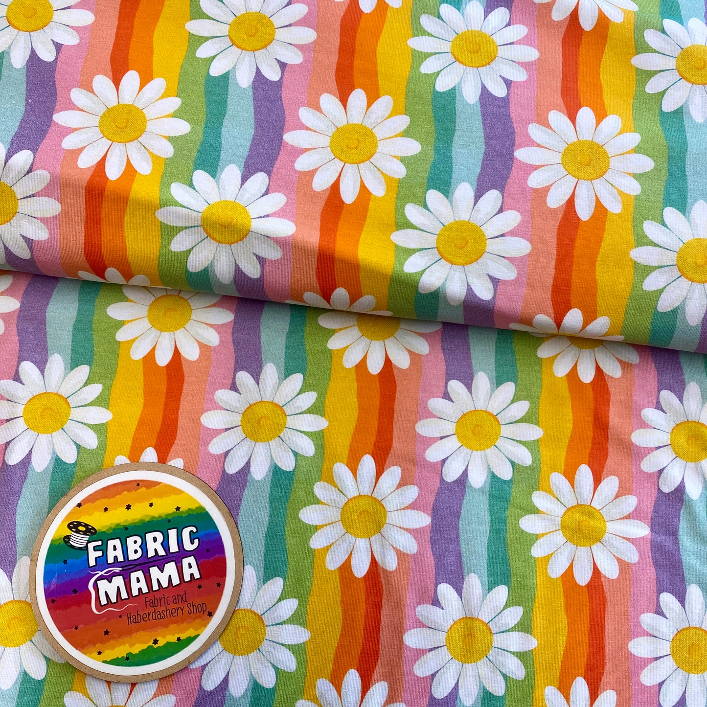 Daisy daisy - Premium cotton lycra jersey kids stretch fabric