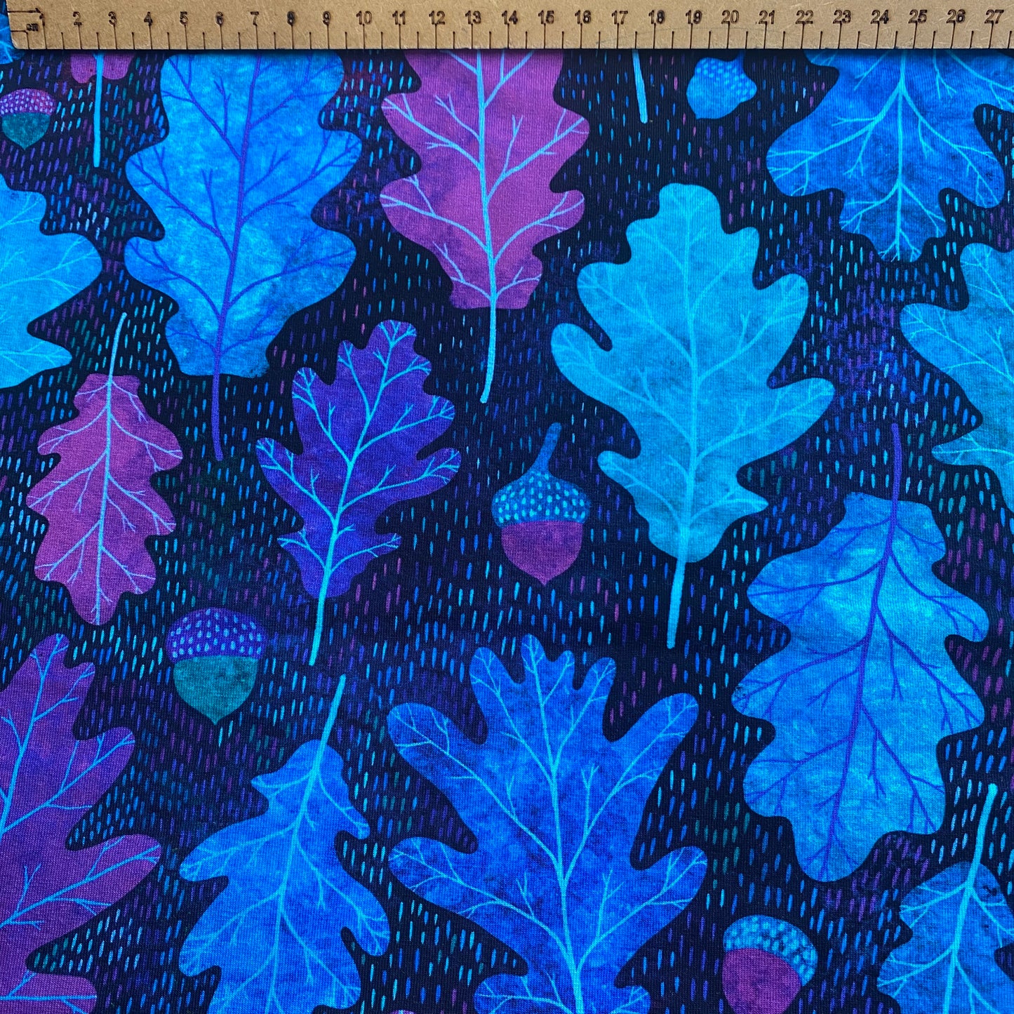 PREORDER Acorns- Brushed Back French Terry Fabric – Kids Stretch Fabric UK