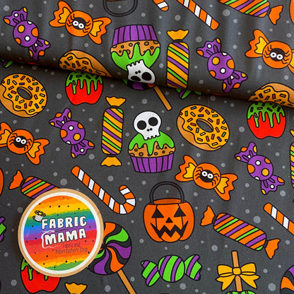 PREORDER Trick or treat - Brushed Back French Terry Fabric – Kids Stretch Fabric UK