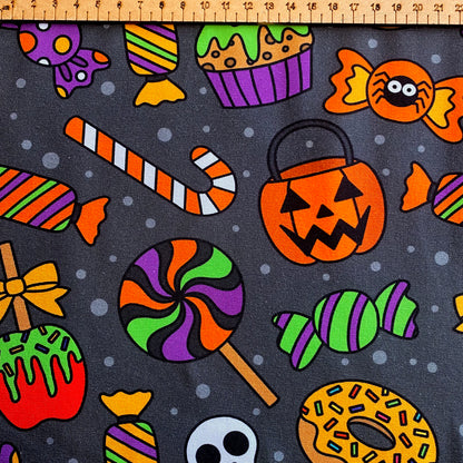 PREORDER Trick or treat - Brushed Back French Terry Fabric – Kids Stretch Fabric UK