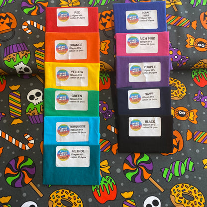 PREORDER Trick or treat - Brushed Back French Terry Fabric – Kids Stretch Fabric UK