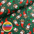 Christmas Gnomes -220gsm Premium Cotton Lycra Jersey Fabric – Kids Stretch Fabric UK