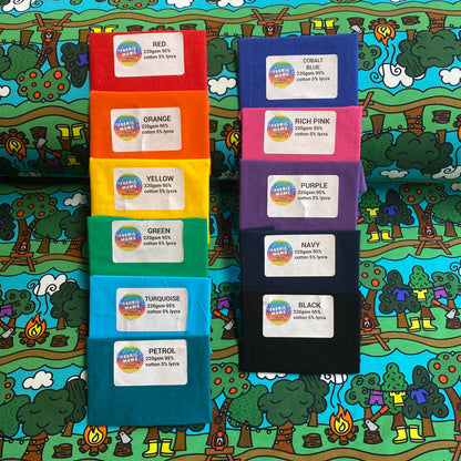 PREORDER Forest School - Brushed Back French Terry Fabric – Kids Stretch Fabric UK