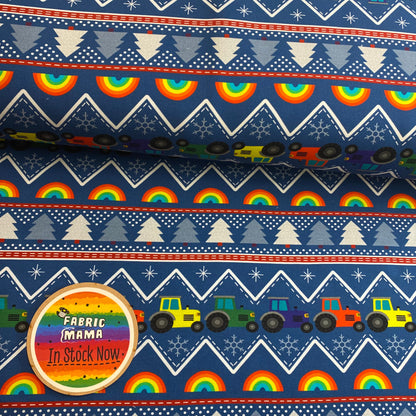 Tractor jumper print -220gsm Premium Cotton Lycra Jersey Fabric – Kids Stretch Fabric UK