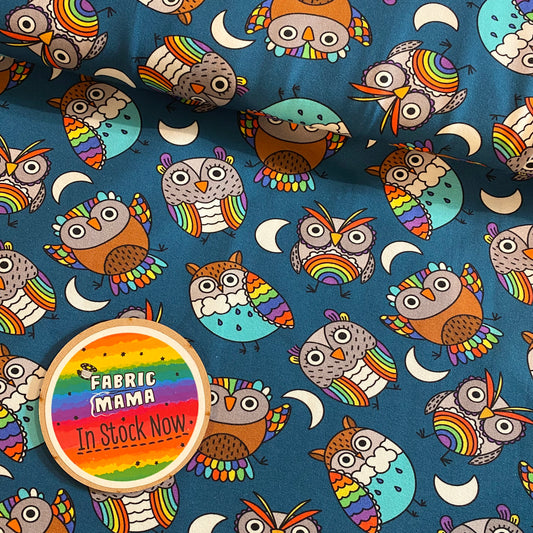 PREORDER  Hoot -Premium Cotton Lycra Jersey Fabric – Kids Stretch Fabric UK