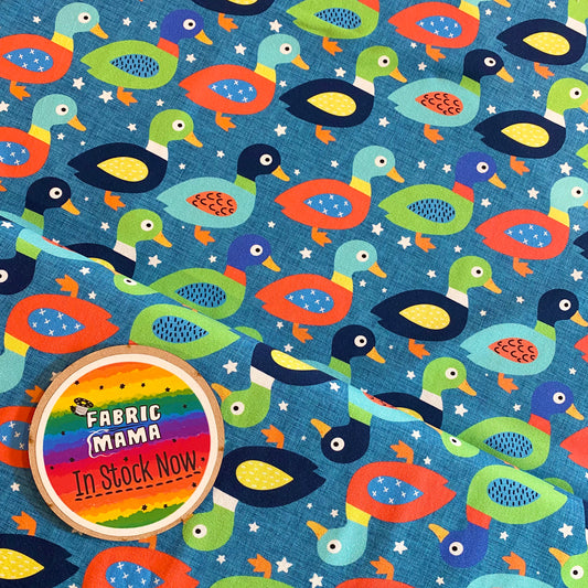 PREORDER  Quackers - Brushed Back French Terry Fabric – Kids Stretch Fabric UK
