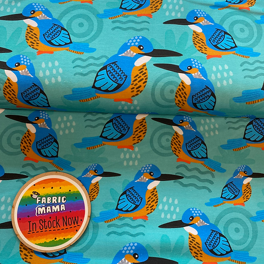 King of the river - premium cotton lycra jersey kids stretch fabric
