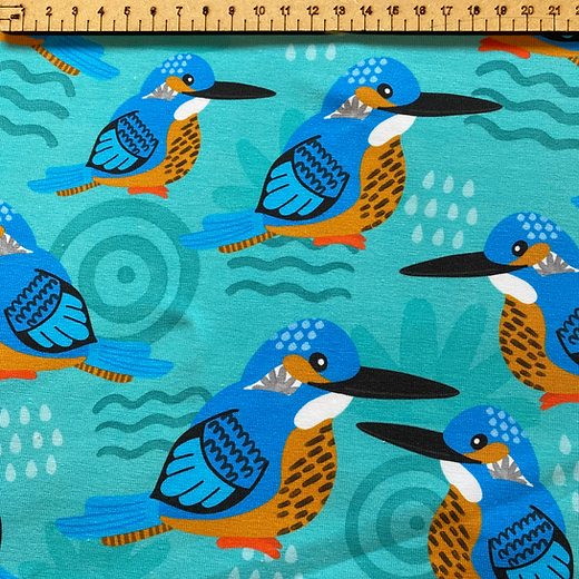 King of the river - premium cotton lycra jersey kids stretch fabric