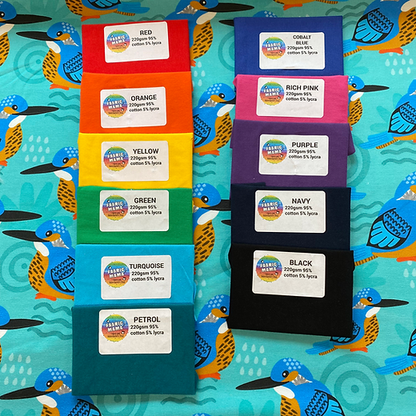 King of the river - premium cotton lycra jersey kids stretch fabric