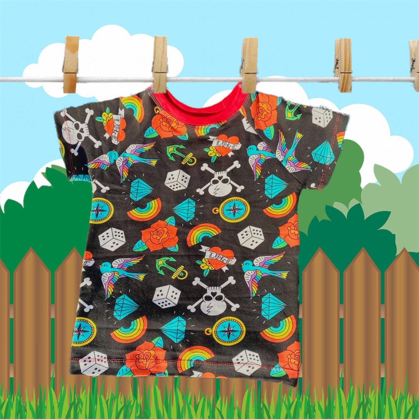 T is for tatt - premium cotton lycra jersey kids stretch fabric