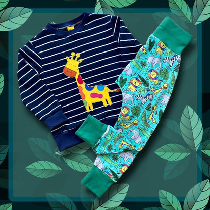 Jungle friends - Premium cotton lycra jersey kids stretch fabric