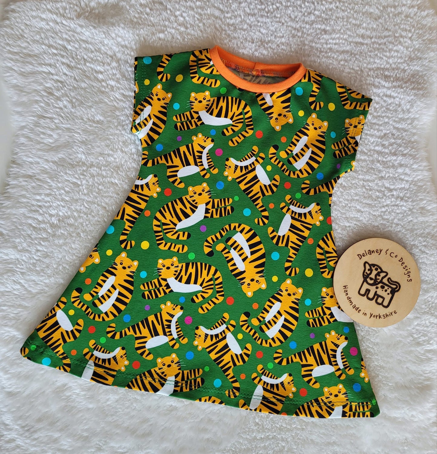 Tiger! Tiger! - premium cotton lycra jersey kids stretch fabric