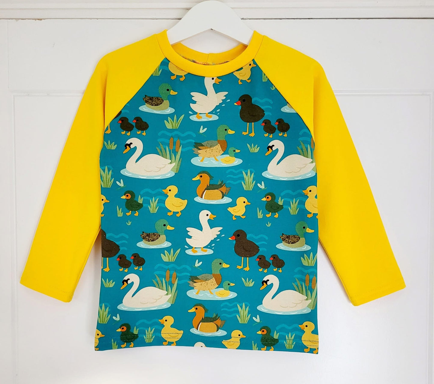 Feed the ducks - premium cotton lycra jersey kids stretch fabric