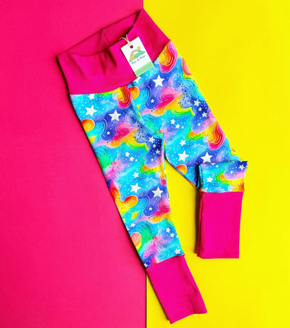 Rainbow skies - Premium cotton lycra jersey kids stretch fabric