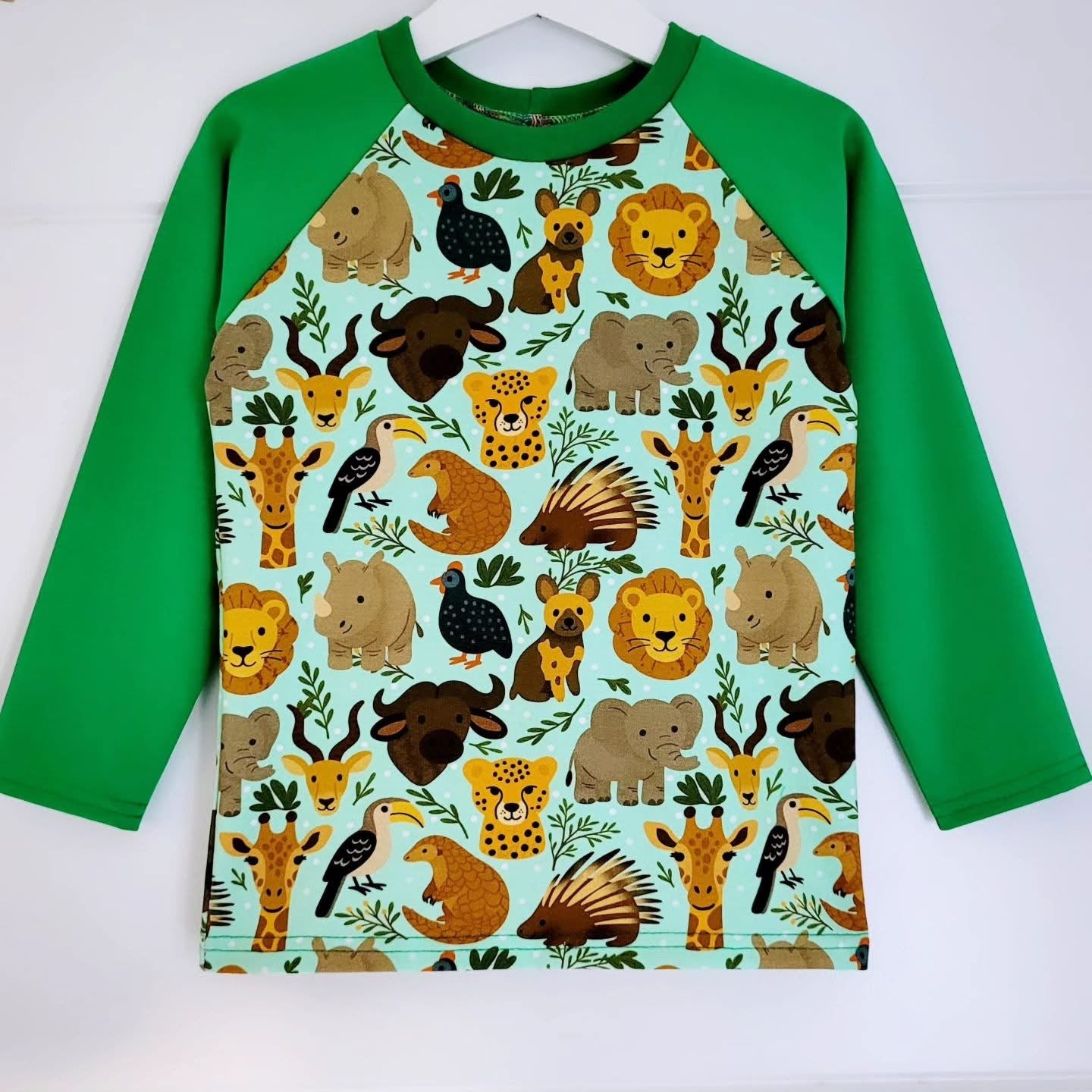 Bush safari - premium cotton lycra jersey kids stretch fabric
