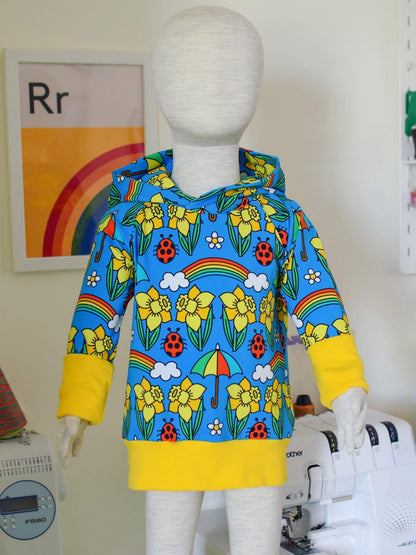 April showers - Premium cotton lycra jersey kids stretch fabric