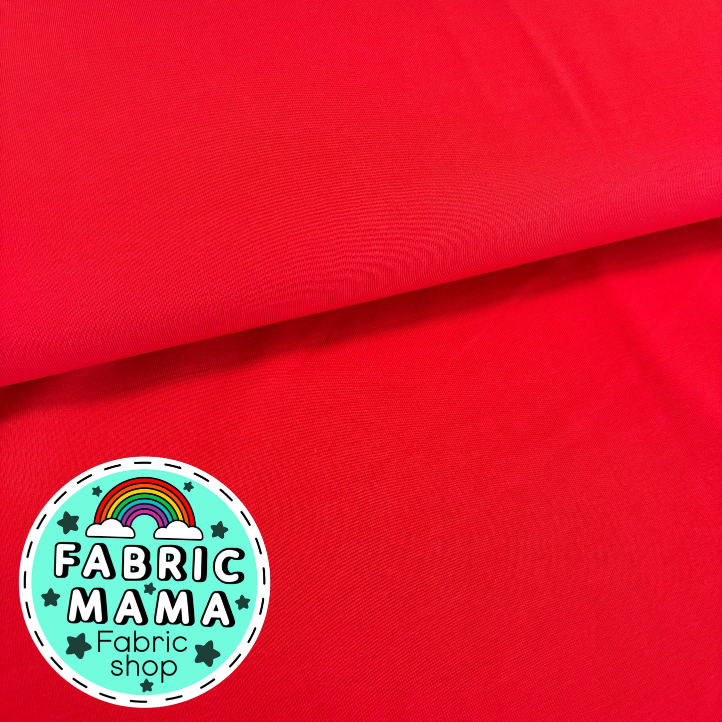 Solid colour cotton Lycra jersey - RED