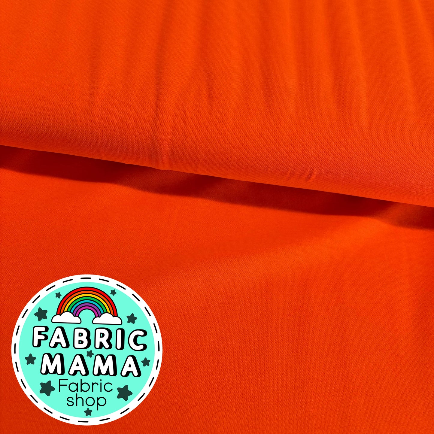 Solid colour cotton Lycra jersey -orange