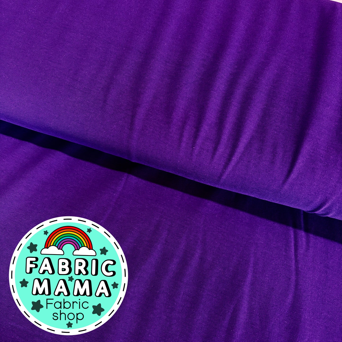 Solid colour cotton Lycra jersey - PURPLE