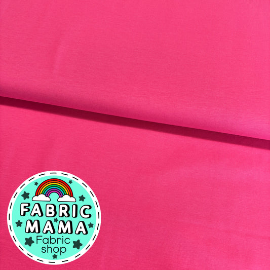 Solid colour cotton Lycra jersey - PINK