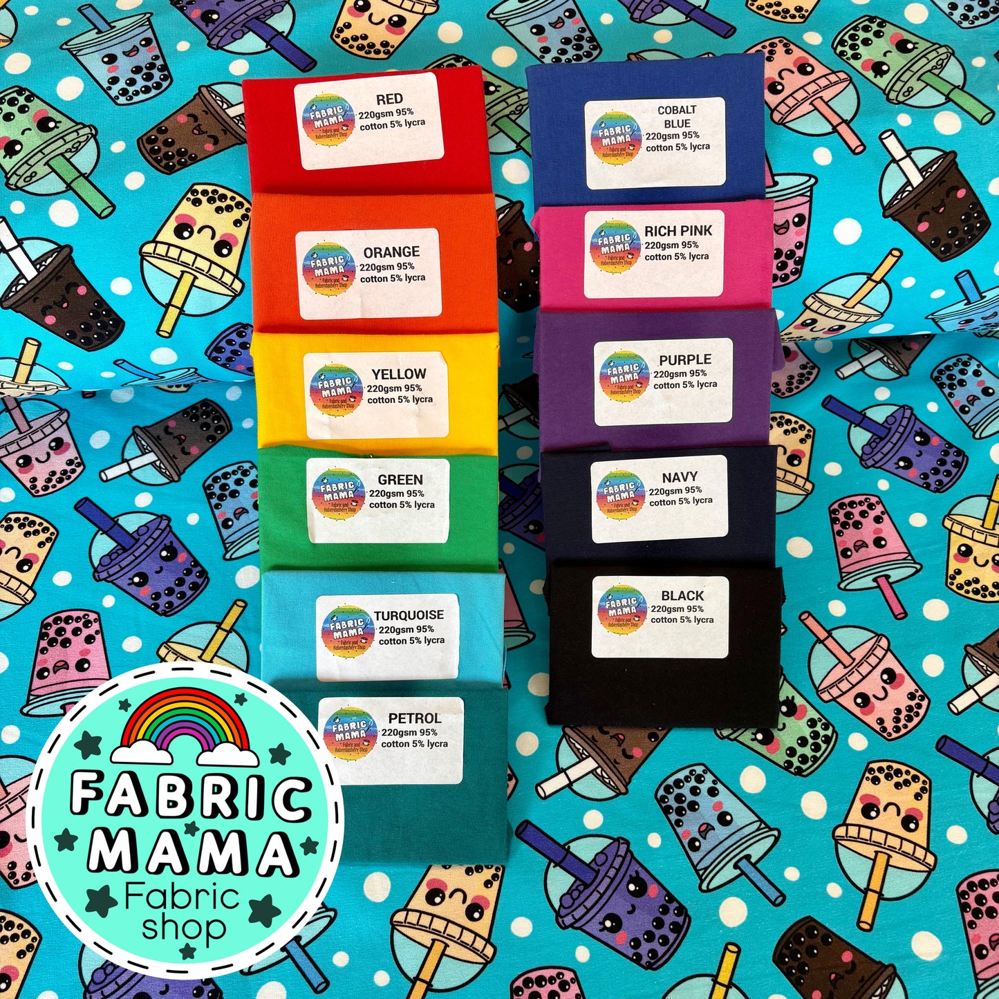Boba - premium cotton lycra jersey kids stretch fabric