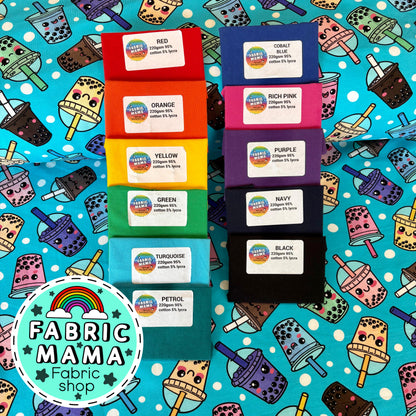 Boba - premium cotton lycra jersey kids stretch fabric