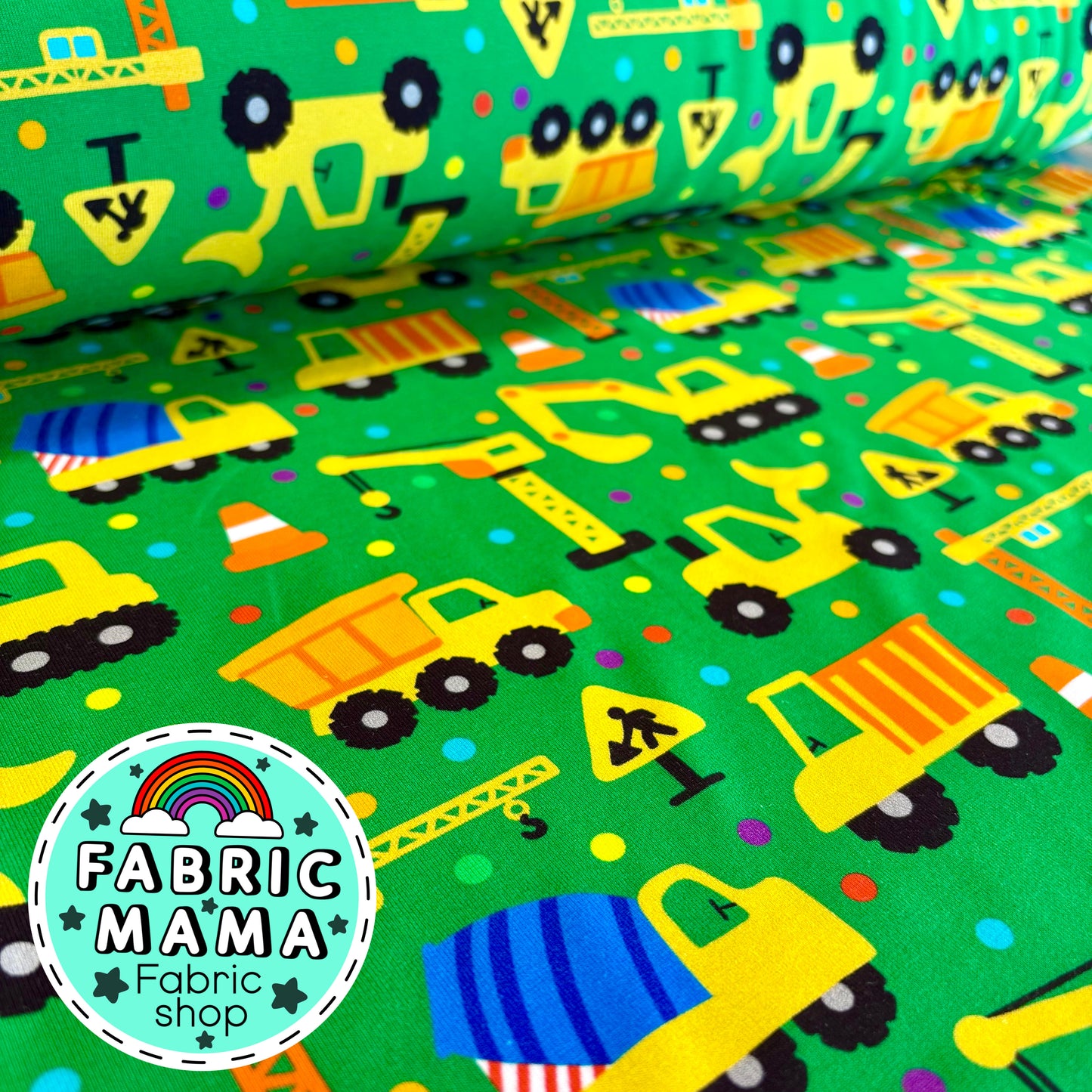 Construction - premium cotton lycra jersey kids stretch fabric