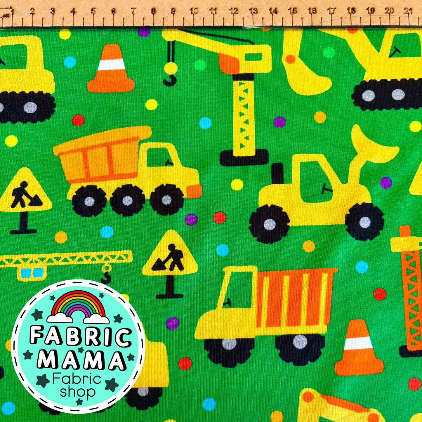 Construction - premium cotton lycra jersey kids stretch fabric