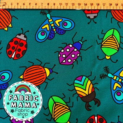Jewel bugs - premium cotton lycra jersey kids stretch fabric