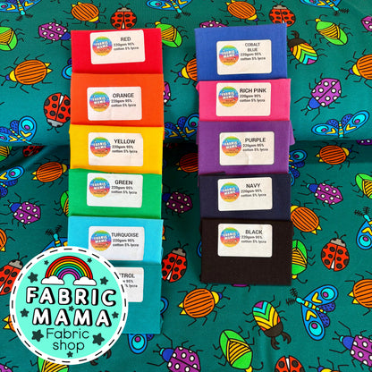 Jewel bugs - premium cotton lycra jersey kids stretch fabric