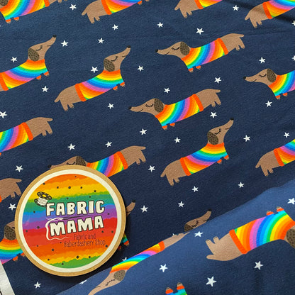 PREORDER  Hot dogs -Premium Cotton Lycra Jersey Fabric – Kids Stretch Fabric UK