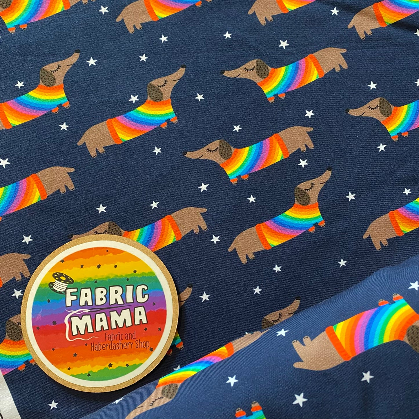 PREORDER Hot dogs- Brushed Back French Terry Fabric – Kids Stretch Fabric UK