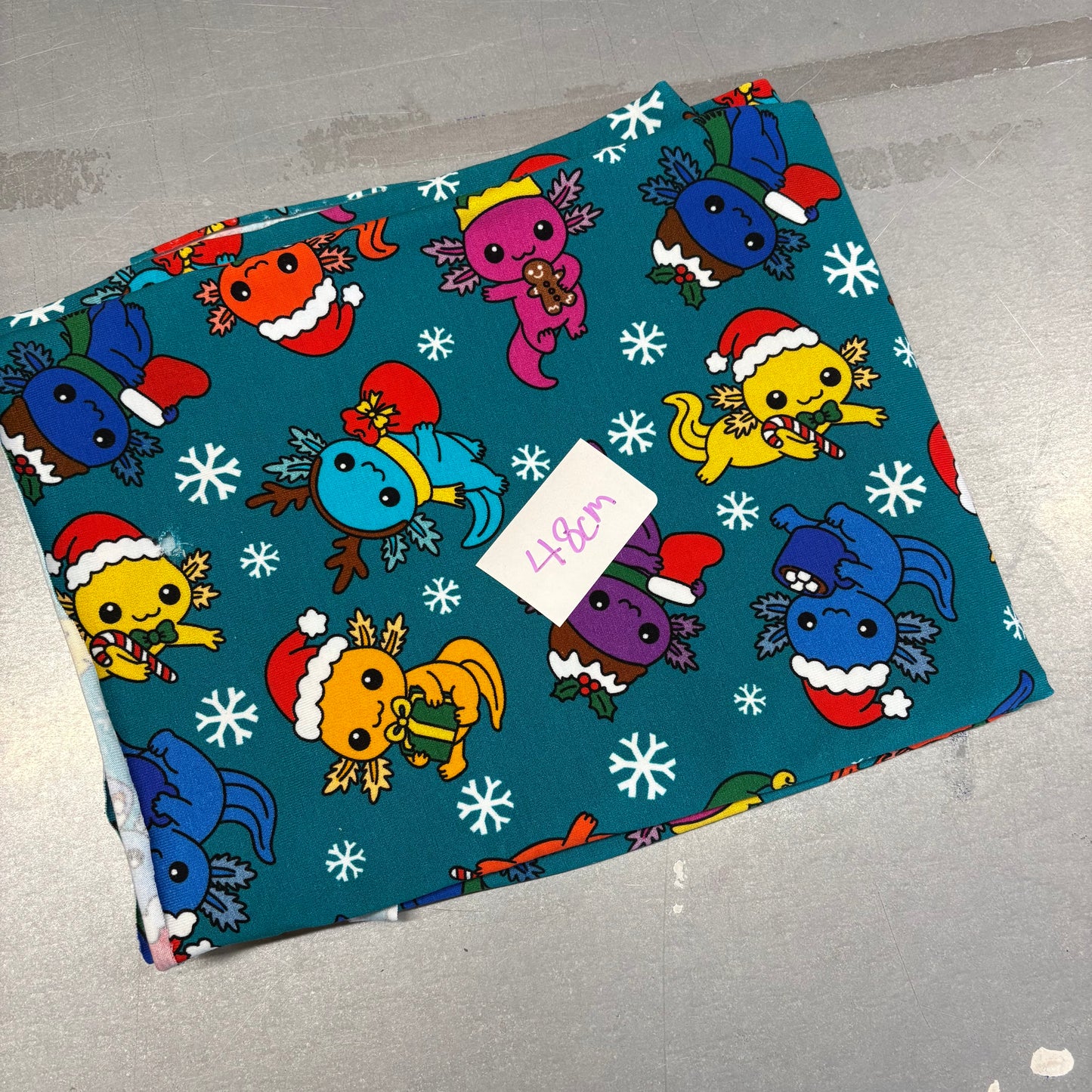 BOLT END Christmas Axolotls 48cm - Premium cotton lycra
