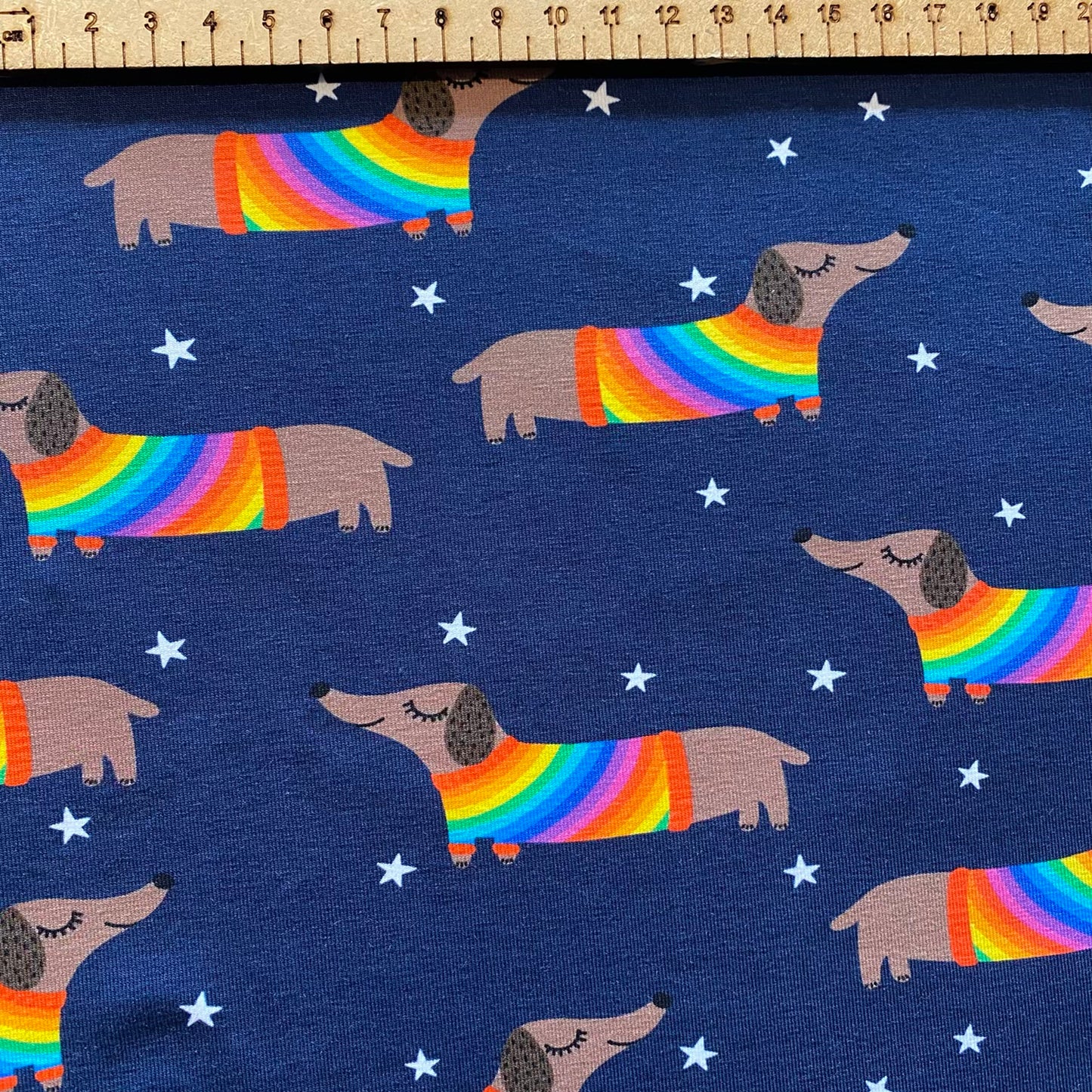 PREORDER Hot dogs- Brushed Back French Terry Fabric – Kids Stretch Fabric UK