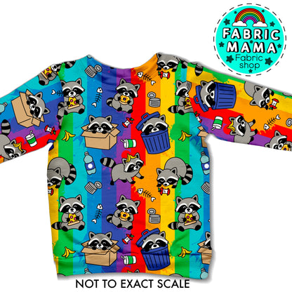 PREORDER  Trash Pandas - Premium Cotton Lycra Jersey Fabric – Kids Stretch Fabric UK