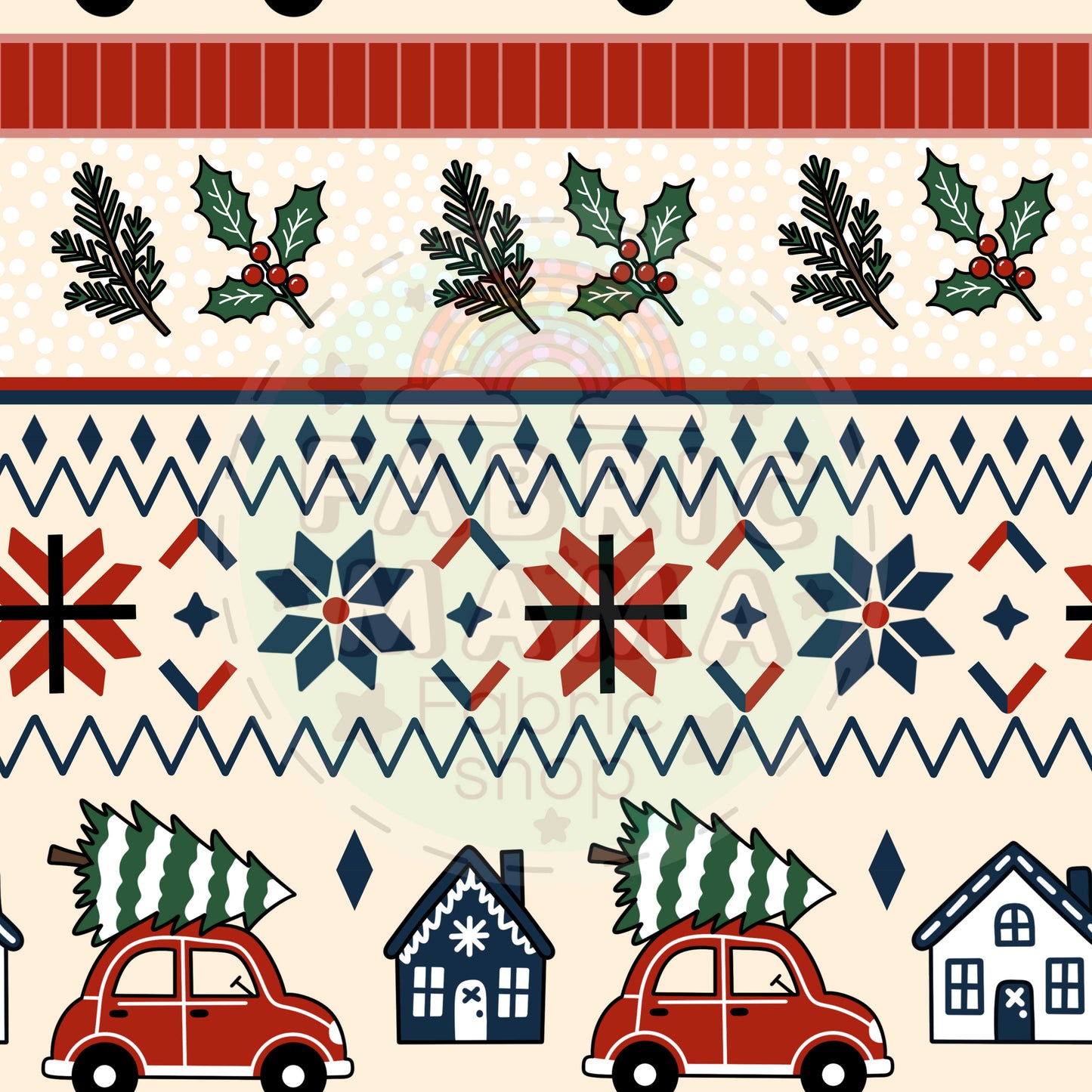 PREORDER Nordic Noel  - Premium Cotton Lycra Jersey Fabric – Kids Stretch Fabric UK