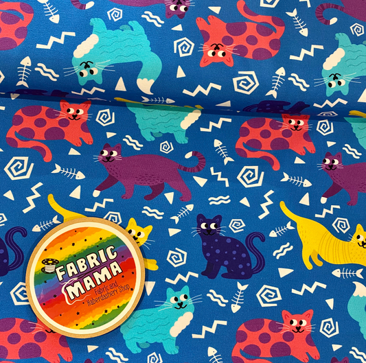 Cattitude - premium cotton lycra jersey kids stretch fabric