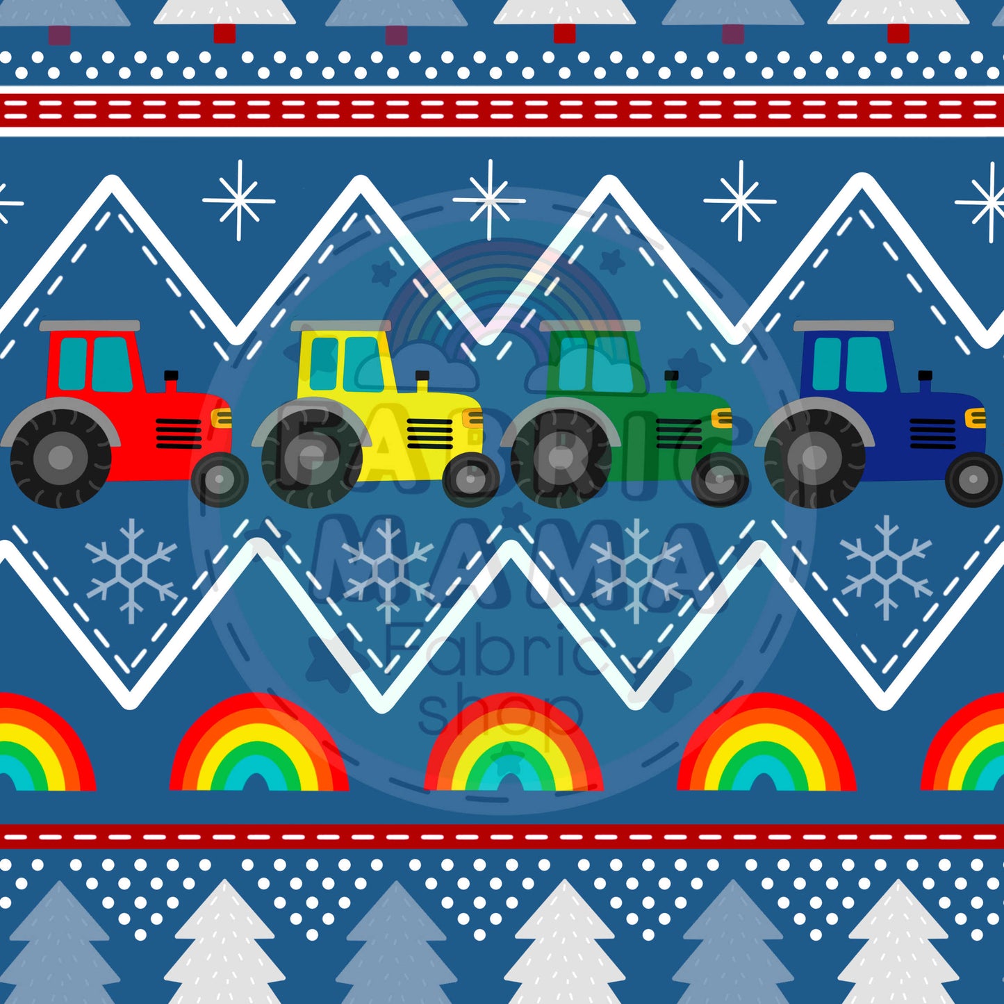 PREORDER Tractor jumper - Brushed Back French Terry Fabric – Kids Stretch Fabric UK