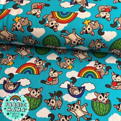 Sugar gliders - premium cotton lycra jersey kids stretch fabric image 0