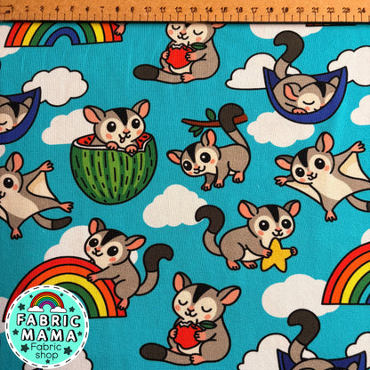 Sugar gliders - premium cotton lycra jersey kids stretch fabric image 1