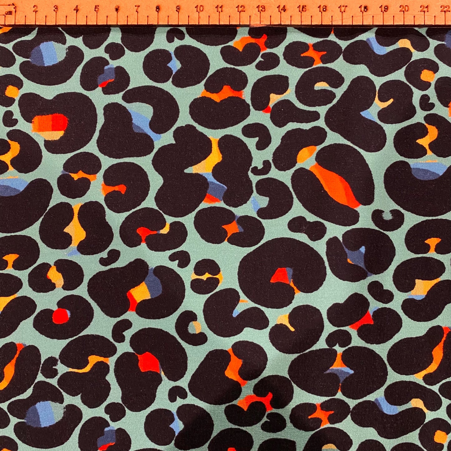 Turquoise Grrrainbow Premium Cotton Lycra Jersey Fabric – Kids Stretch Fabric UK image 1