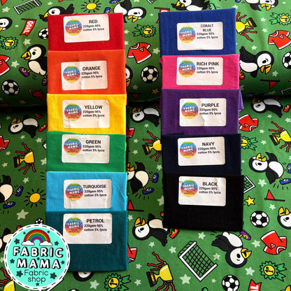 Pitch perfect puffins -Premium Cotton Lycra Jersey Fabric – Kids Stretch Fabric image 2