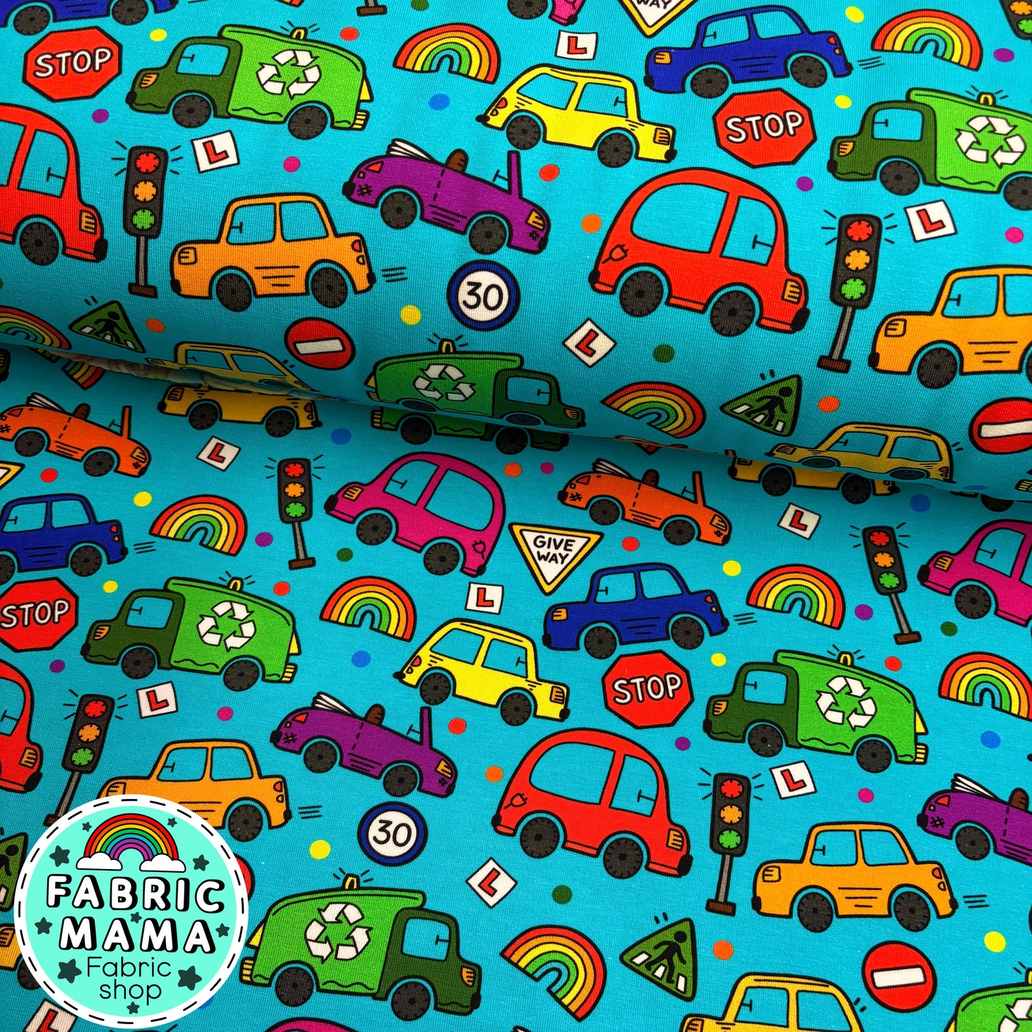 Beep beep! - Premium cotton lycra jersey stretch fabric image 0