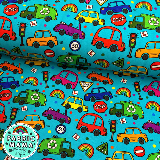 Beep beep! - Premium cotton lycra jersey stretch fabric image 0